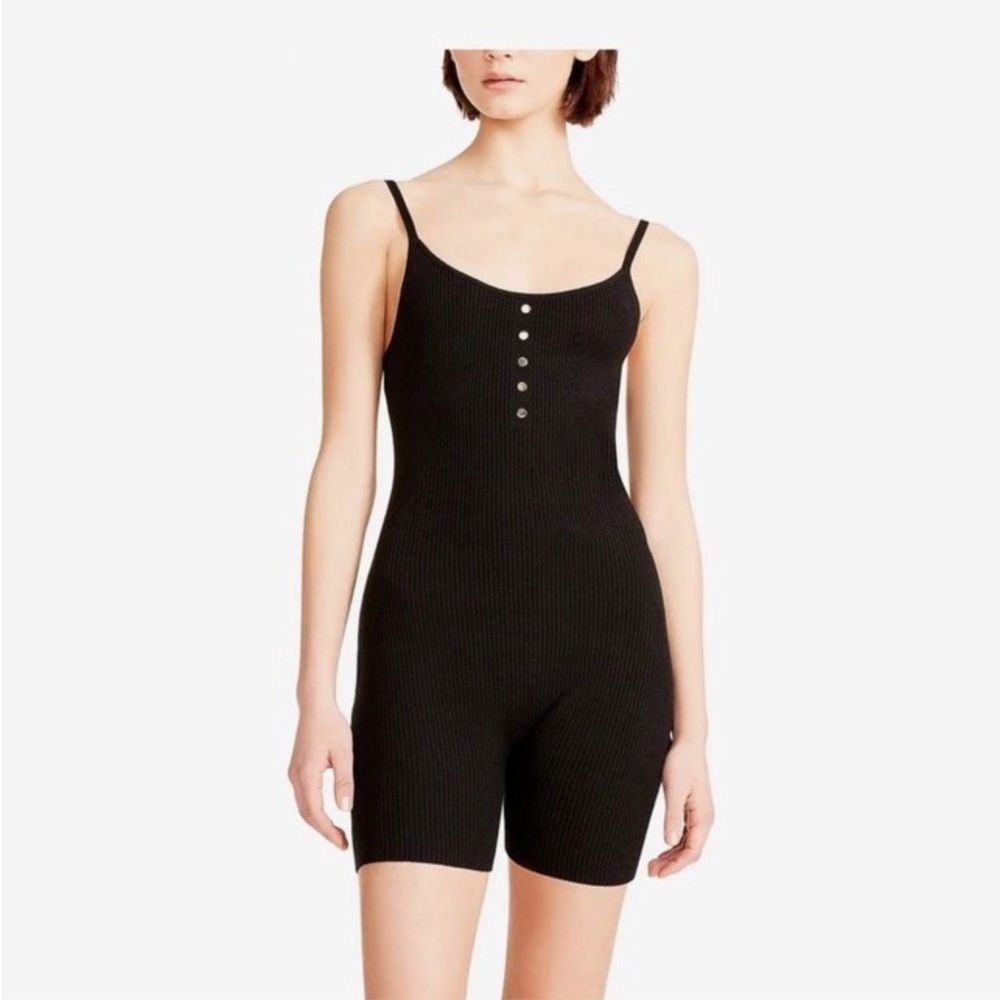 Madden Girl Black Ribbed Romper